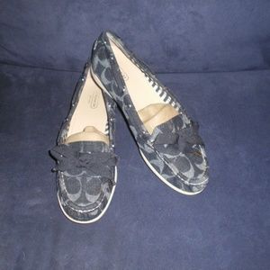 Coach Carisa Blue Signature C Loafers/Shoes Sz 10